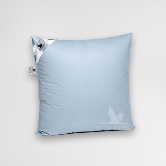 Подушка     для сна 70х70   из тика      пухоперовая смесь голубая   BELASHOFF