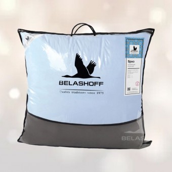 Подушка     для сна 70х70   из тика      пухоперовая смесь голубая   BELASHOFF