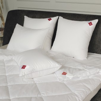 Подушка     для сна 70х70   из микрофибры      Микрогель белая   KARIGUZ