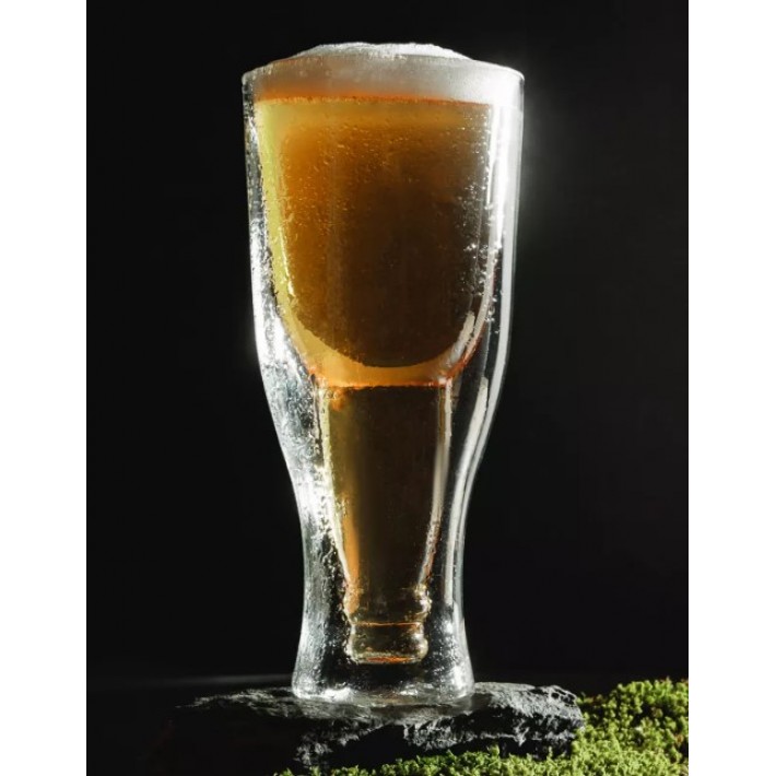 850-212 BY COLLECTION Стакан-бутылка для пива с двойными стенками, 500мл, стекло