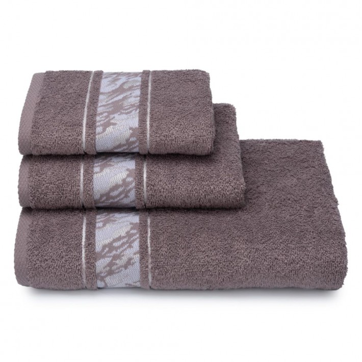 Marble pattern ПЛ-3501-5240-1 Полотенце 70*130 цв.17-2601 уценка