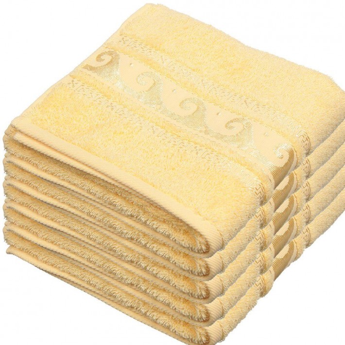 Полотенце для лица 50х90 махровое 460 г/м2 желтое Донецкая мануфактура