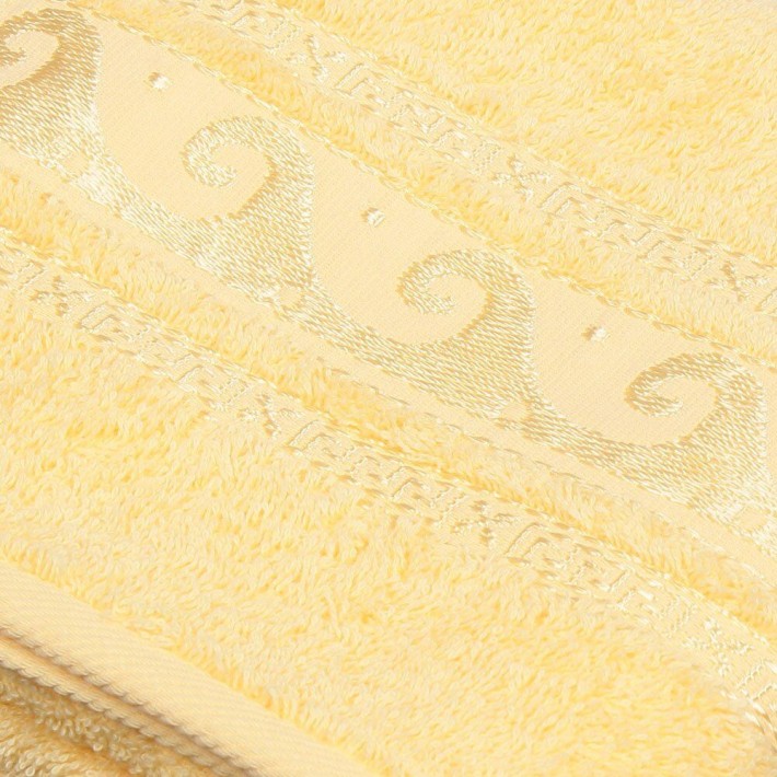 Полотенце для лица 50х90 махровое 460 г/м2 желтое Донецкая мануфактура