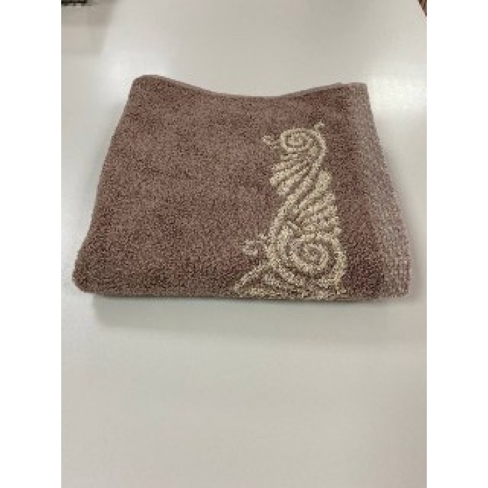 Полотенце для лица 50х100 махровое 520 г/м2 коричневое Донецкая мануфактура