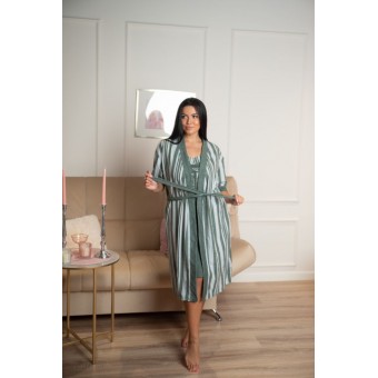 Гарнитур  женский       из кулирки   с запахом сорочка и халат