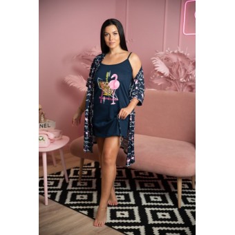 Гарнитур  женский       из кулирки   с запахом сорочка и халат