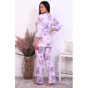 Гарнитур  женский       из кулирки   с запахом пижама и халат