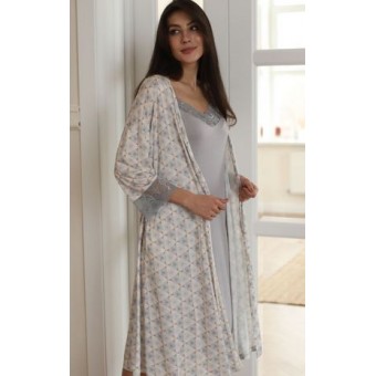 Халат  женский       из вискозы   с запахом сорочка и халат с рукавом 3/4