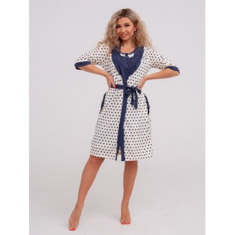 Гарнитур  женский       из кулирки   с запахом сорочка и халат        