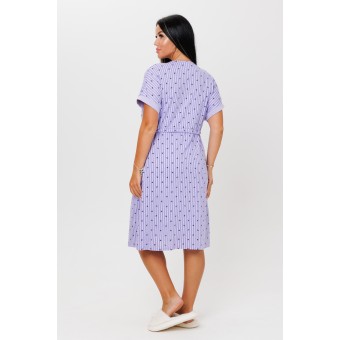 Гарнитур  женский       из кулирки   с запахом сорочка и халат   фиолетовый