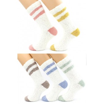 Носки теплые женские    23, 25 размер          Белый, Голубой   Hobby Line