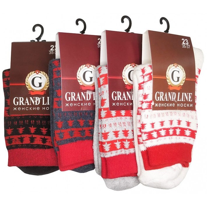 Носки теплые женские 25 размер в ассортименте Grand Line