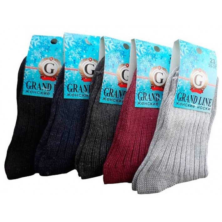 Носки теплые женские 25 размер в ассортименте Grand Line