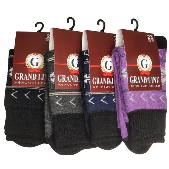 Носки теплые женские    25 размер          в ассортименте   Grand Line  