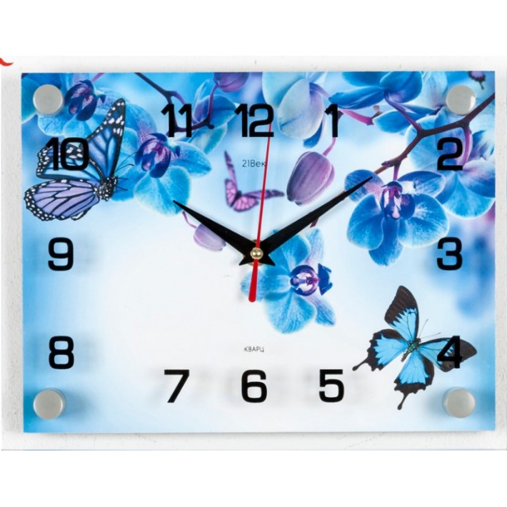 20*26 1120 Часы Фиолетовые Орхидеи и бабочки
