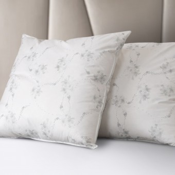 Подушка     для сна 70х70   из тика      пухоперовая смесь белая   KARIGUZ