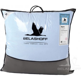 Подушка     для сна 70х70   из тика      пухоперовая смесь голубая   BELASHOFF