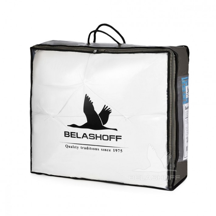 Одеяло 200х220 евро из тика 450 г/м2 пух BELASHOFF