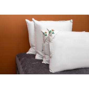 Подушка     для сна 50х70   из тика      пухоперовая смесь белая   NatureS