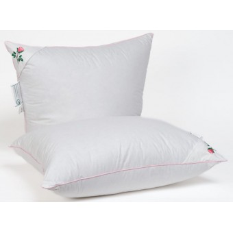 Подушка     для сна 50х70   из тика      пухоперовая смесь белая   NatureS