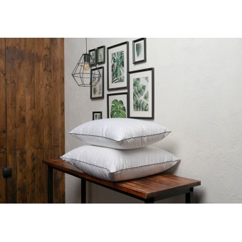 Подушка     для сна 68х68   из тика      пухоперовая смесь белая   NatureS