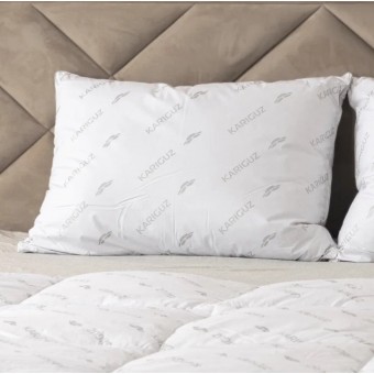 Подушка     для сна 50х70   из тика      пух белая   KARIGUZ