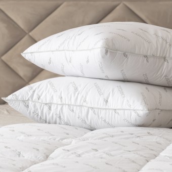 Подушка     для сна 50х70   из тика      пух белая   KARIGUZ