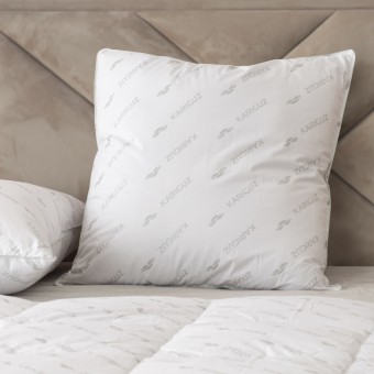 Подушка     для сна 70х70   из тика      пух белая   KARIGUZ