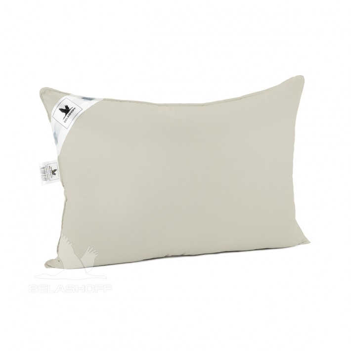 Подушка для сна 50х70 из сатина пух серая BELASHOFF