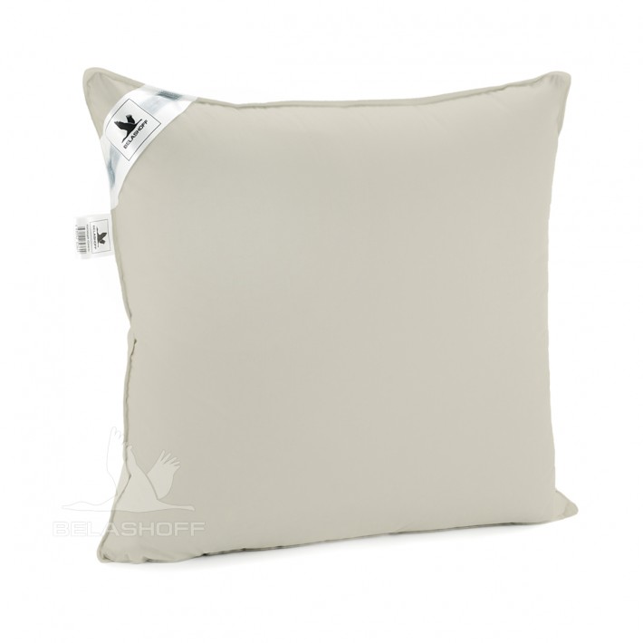 Подушка для сна 68х68 из сатина пух серая BELASHOFF