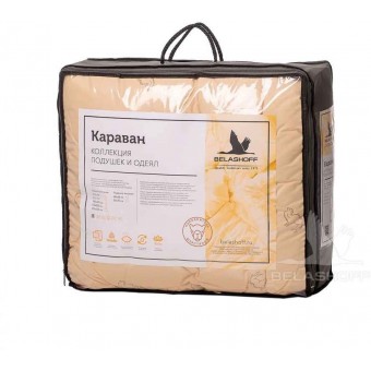 Одеяло      200х220  евро из тика  200 г/м2    шерсть верблюжья    BELASHOFF