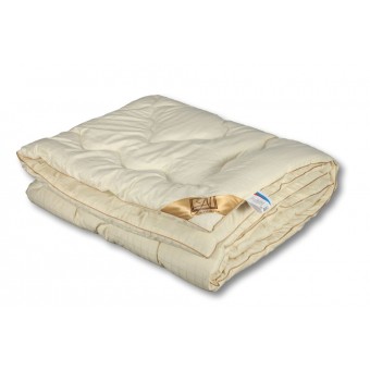 Одеяло     для сна 140х205  1,5 спальное из сатина-жаккард  400 г/м2    шерсть овечья, силиконизированное волокно    AlViTek