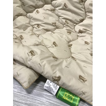 Одеяло     для сна 172х205  двуспальное из тика  300 г/м2    шерсть овечья, силиконизированное волокно    AlViTek