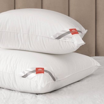 Подушка     для сна 50х70   Искуственный шелк, из хлопка      Нанофайбер белая   KARIGUZ