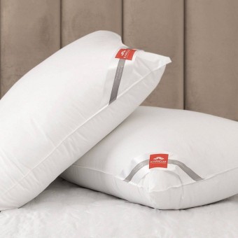 Подушка     для сна 50х70   Искуственный шелк, из хлопка      Нанофайбер белая   KARIGUZ