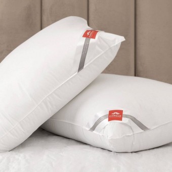 Подушка     для сна 70х70   Искуственный шелк, из хлопка      Нанофайбер белая   KARIGUZ