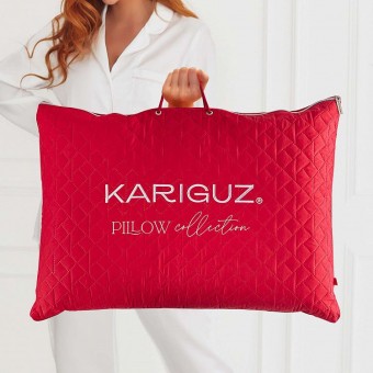 Подушка     для сна 50х70         силиконизированное волокно серая   KARIGUZ