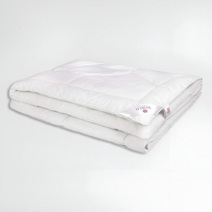 Одеяло для сна 140х205 1,5 спальное из сатина 300 г/м2 Хлопок, силиконизированное волокно World of Belashoff