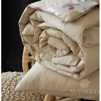 Одеяло     для сна 140х205  1,5 спальное из тика  300 г/м2    шерсть верблюжья, силиконизированное волокно    World of Belashoff