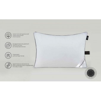 Подушка     для сна 50х70   из батиста      FlexSoft Huvis, полиэстер белая   MOYЁ HOME