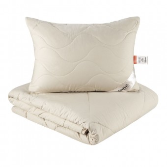 Одеяло     для сна 172х205  двуспальное из тика  300 г/м2    Шерсть яка, силиконизированное волокно    MOYЁ HOME