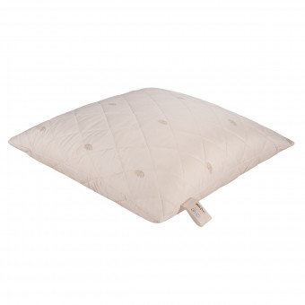 Подушка     для сна 70х70   из микрофибры      шерсть овечья, силиконизированное волокно бежевая   MOYЁ HOME