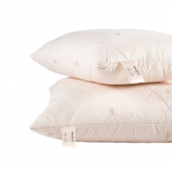 Подушка     для сна 70х70   из микрофибры      шерсть овечья, силиконизированное волокно бежевая   MOYЁ HOME