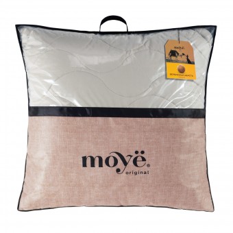 Подушка     для сна 70х70   из тика      шерсть верблюжья, силиконизированное волокно бежевая   MOYЁ HOME