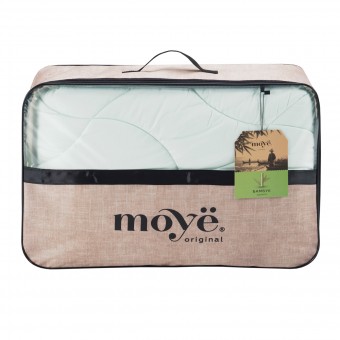 Одеяло     для сна 140х205  1,5 спальное из сатина  300 г/м2    бамбук, силиконизированное волокно    MOYЁ HOME