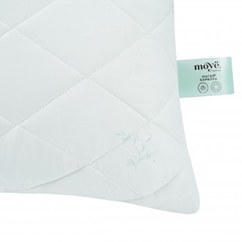 Подушка     для сна 70х70   из микрофибры      бамбук, силиконизированное волокно зеленая   MOYЁ HOME