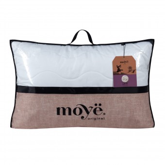 Подушка     для сна 50х70   из поликоттона      шелк, силиконизированное волокно белая   MOYЁ HOME