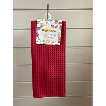 Полотенце         вафельное       Бордовый   Вологодский Текстильный Комбинат