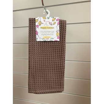 Полотенце         вафельное       Коричневый   Вологодский Текстильный Комбинат  