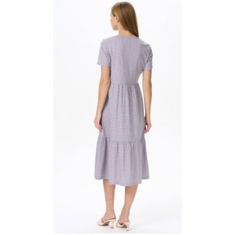 Платье  женское       трикотажное     с коротким рукавом  розовое     